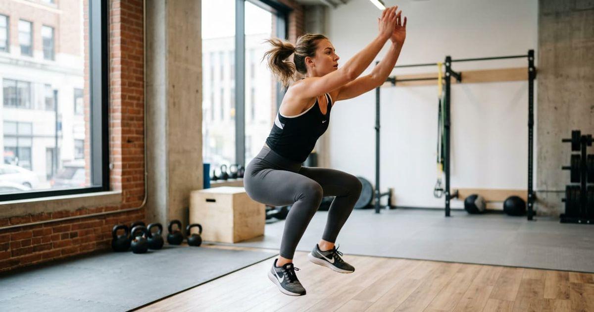 trening z utežmi za ženske – kontroliran doskok za kosti